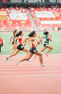Athletes running